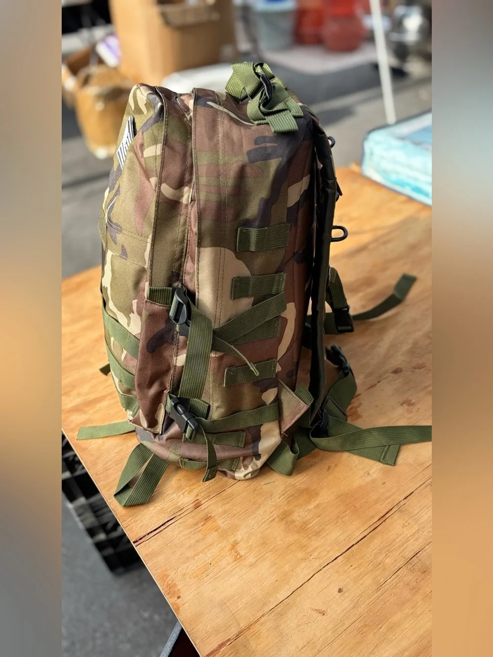 Camo Tactical Backpack - Olive Green